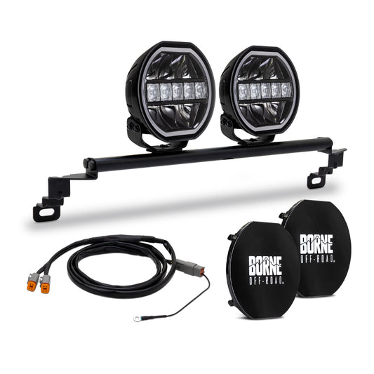 Borne Off-Road 2021+ Ford Bronco Direct Fit Lights - Standard Bumper - 2in x 7in Round - Up