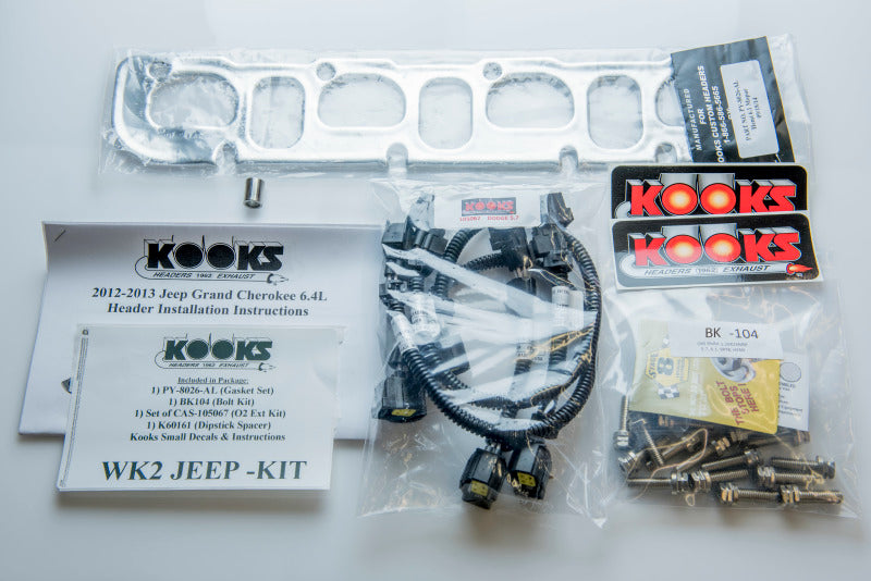 Kooks 2012+ WK2 Jeep/ Durango 6.4L 1-7/8in x 3in SS Long Tube Headers - Cat SS Conn Pipe Kooks Headers