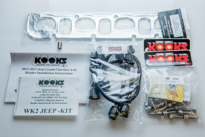 Kooks 2012+ WK2 Jeep Grand Cherokee SRT 6.4L 2inx3in SS Longtube Header w/ Catted Conn. Pipes Kooks Headers