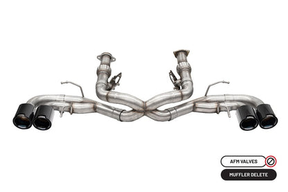 Corsa 20-23 Chevrolet Corvette C8 RWD 3in Track Cat-Back Delete Exhaust w/4.5in CF Black PVD Tips CORSA Performance
