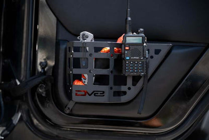 DV8 Offroad 11-18 Jeep Wrangler JK 4 Door Only Rear Door Pocket Molle Panels - Black