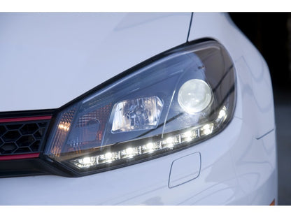 Spyder Volkswagen Golf/GTI 10-13 Projector Headlights Halogen Model- DRL Blk PRO-YD-VG10-DRL-BK SPYDER