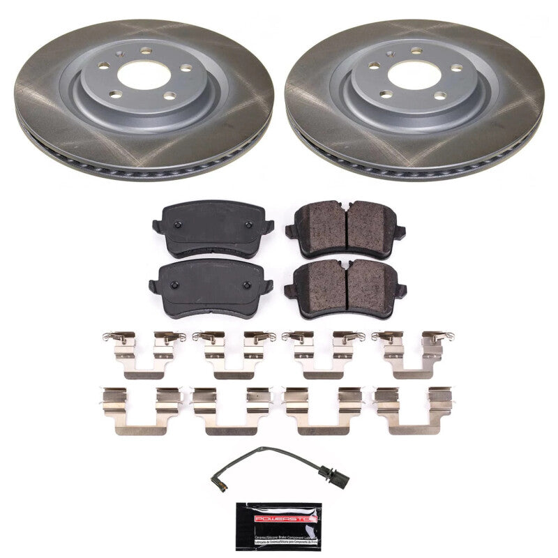 Power Stop 13-18 Audi A7 Quattro Rear Semi-Coated Rotor Kit PowerStop