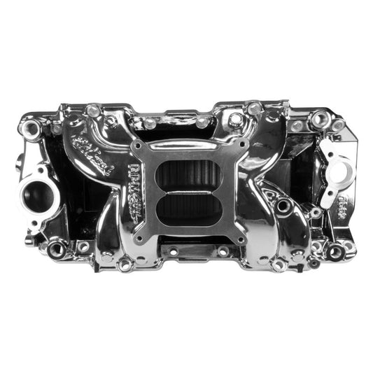 Edelbrock Chevy Big Block RPM Air-Gap 2-R Intake Manifold - Chrome Plasma Finish