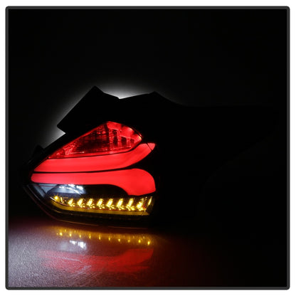 Spyder 15-17 Ford Focus Hatchback LED Tail Lights w/Indicator/Reverse - Black (ALT-YD-FF155D-LED-BK) SPYDER