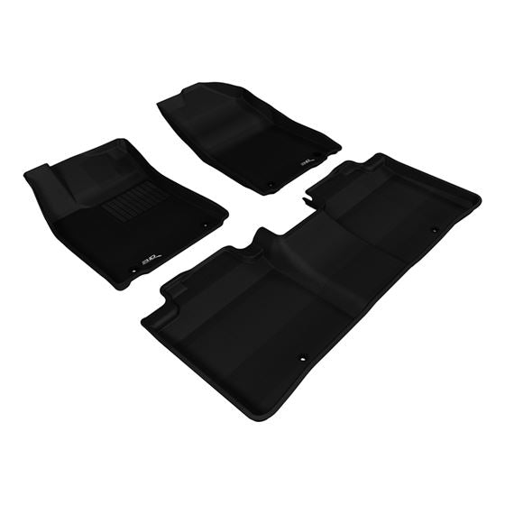3D MAXpider L1LX02701509 2013-2018 Lexus ES/ES Hybrid Kagu 1st & 2nd Row Floormats - Black