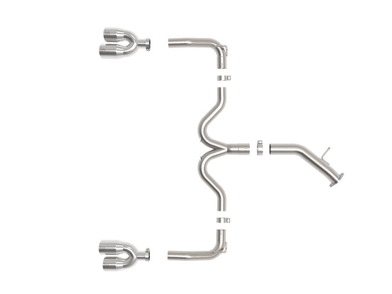 aFe Takeda 3 IN to 2-1/2 IN 304 Stainless Steel Axle-Back Exhaust w/ Polished Tips - 49-37039-P