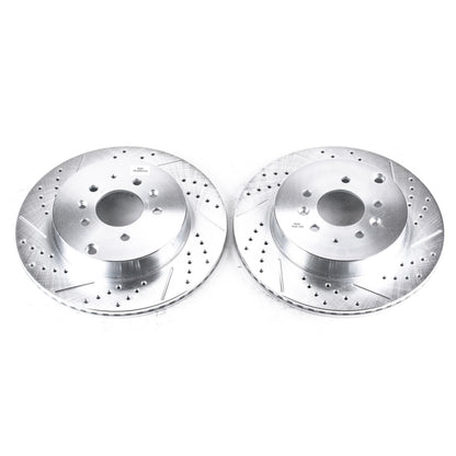 Power Stop 07-15 Mazda CX-9 Rear Evolution Drilled & Slotted Rotors - Pair PowerStop