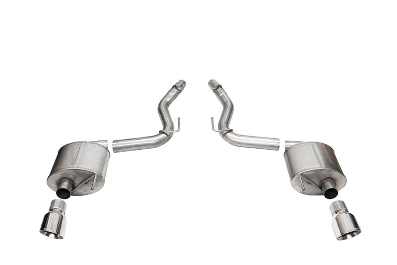 Corsa 2024 Ford Mustang GT Touring Axle-Back Dual Rear Exit with 4.5in Pro Series Polished Tips CORSA Performance