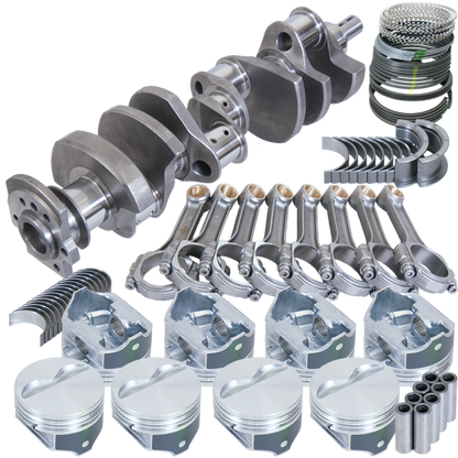 Eagle Chevy 350 1Pc 3.750in Crank 5.700in I-Beam Rods 4.000in Pistons 153 Tooth FP Balanced Assembly
