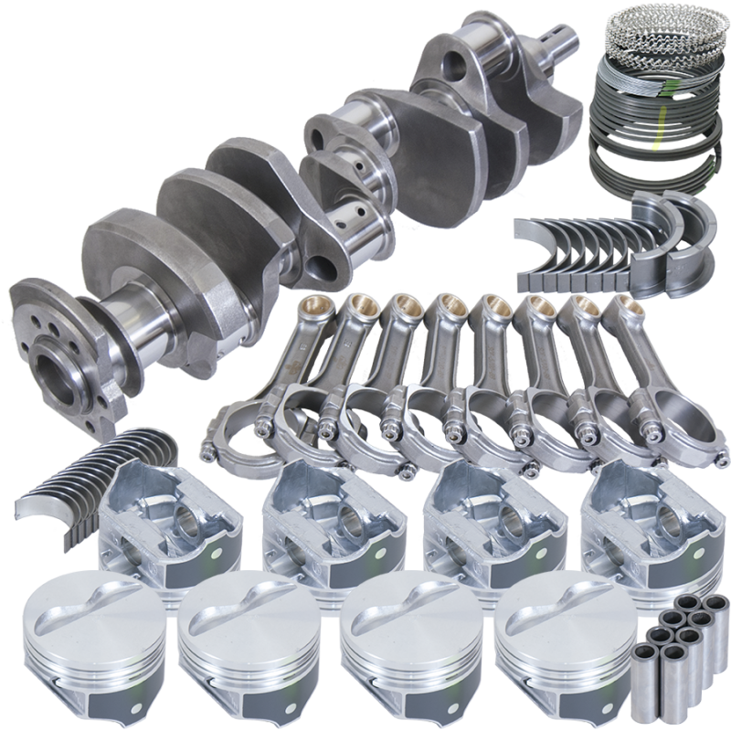Eagle Chevy 350 1Pc 3.750in Crank 5.700in I-Beam Rods 4.000in Pistons 168 Tooth FP Balanced Assembly