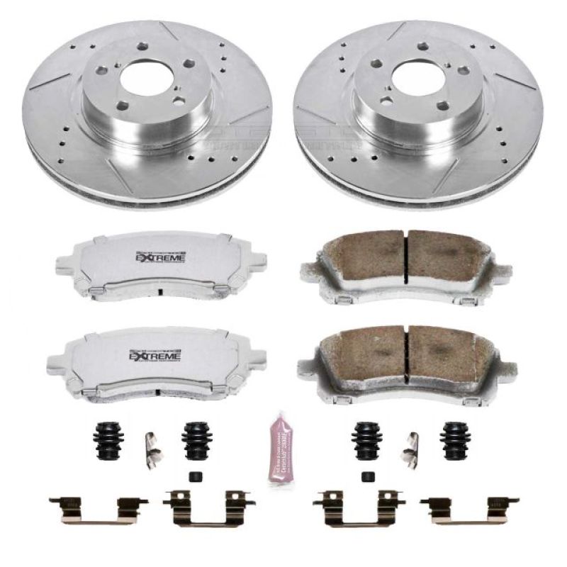 Power Stop 98-02 Subaru Forester Front Z26 Street Warrior Brake Kit PowerStop