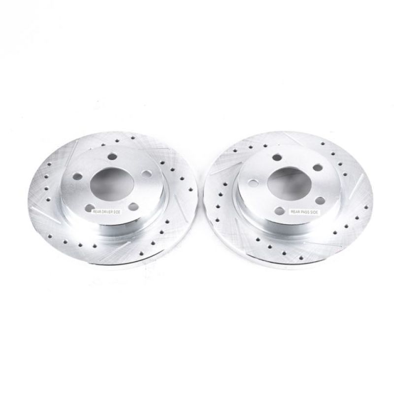Power Stop 93-05 Ford Taurus Rear Evolution Drilled & Slotted Rotors - Pair PowerStop