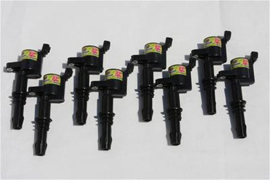 Granatelli 2005-2008 Ford 4.6/5.4L 3V 25KV Black Ignition Coil Pack - Set of 8 - Part 21-3001-SF