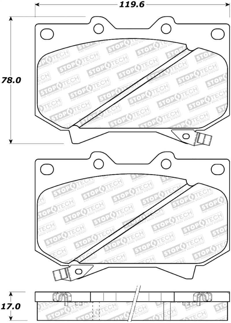 StopTech Premium Ceramic Brake Pads - 308.08120 Stoptech