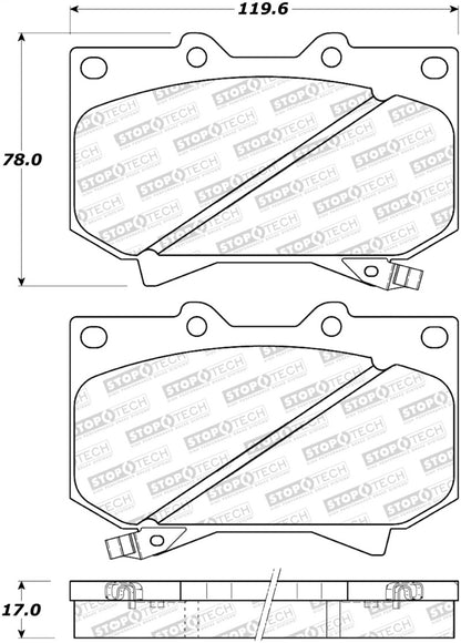 StopTech Premium Ceramic Brake Pads - 308.08120 Stoptech