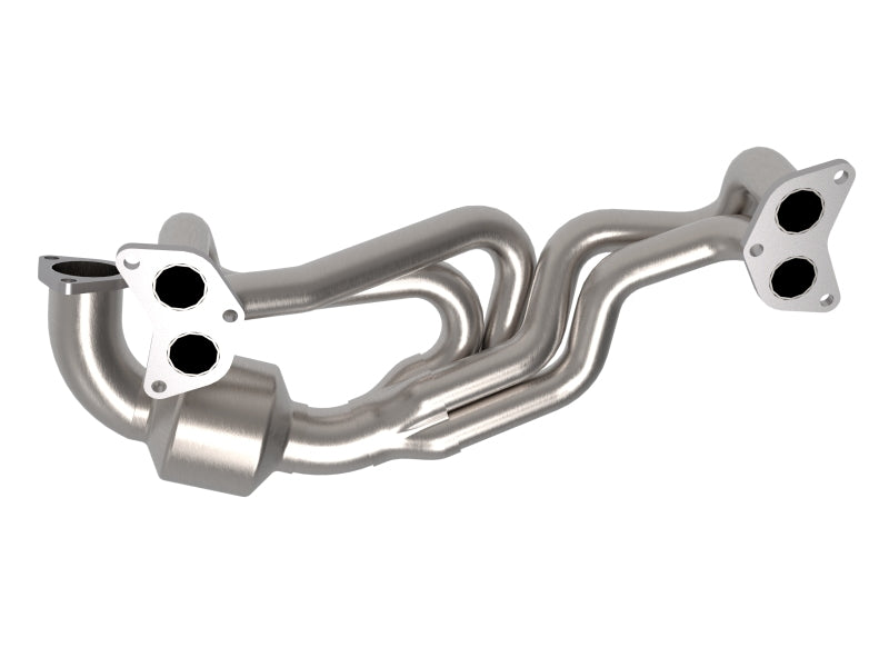 aFe Twisted Steel 304 Stainless Steel Header w/ Cat 13-19 Subaru Outback H4-2.4L aFe