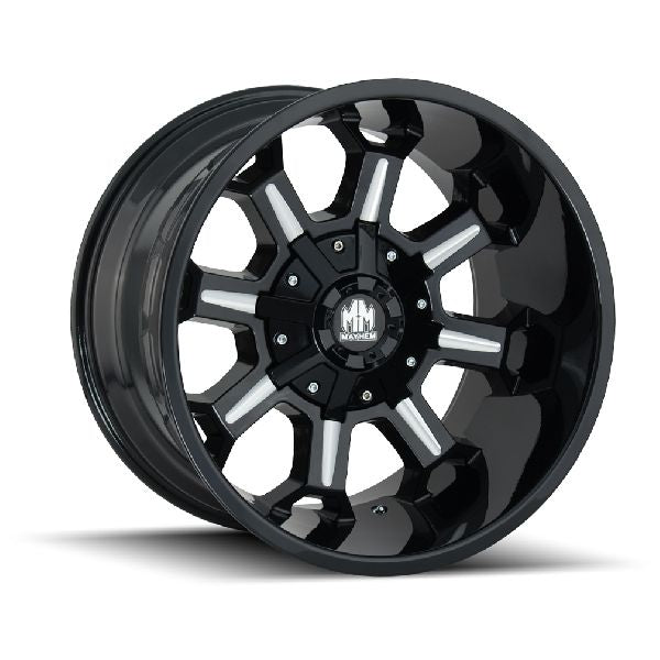 Mayhem 8116 Intrepid 20x9 / 8x180 BP / 0mm Offset / 124.1mm Hub Gloss Black Wheel