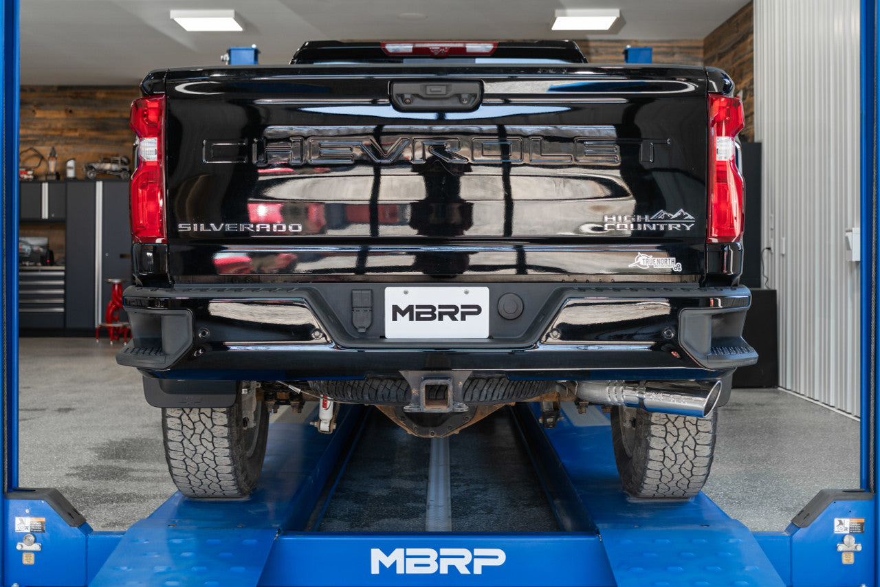 MBRP 2020-2023 Chevrolet Silverado / GMC Sierra 2500-3500 4in DPF Back Exhaust Single Side Exit (Tour Profile) - S6059AL MBRP