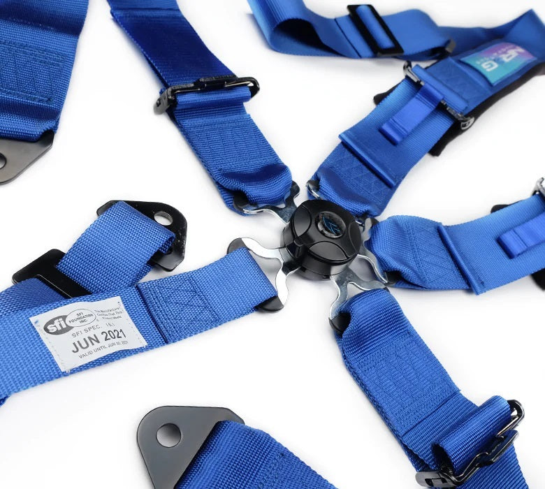 NRG 5PT 3in. Seat Belt Harness / Cam Lock - Blue - SBH-B6PCBL