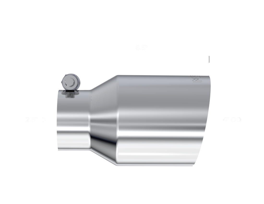 MBRP Universal T304 SS Tip 4in OD/2.5in Inlet/6.5in L - T5176 MBRP