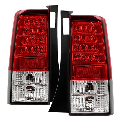 Spyder Scion XB 03-07 Version 2 LED Tail Lights Red Clear ALT-YD-TSXB03-LED-V2-RC