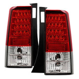 Spyder Scion XB 03-07 Version 2 LED Tail Lights Red Clear ALT-YD-TSXB03-LED-V2-RC