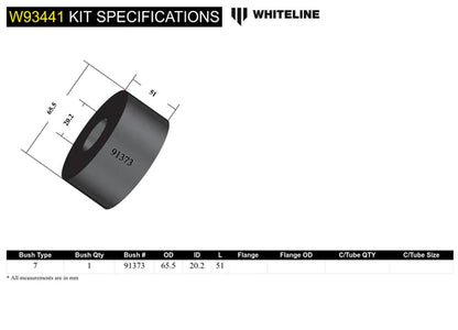 Whiteline 13-16 Mazda CX-5 Rear Differential Mount Bushing Kit Whiteline