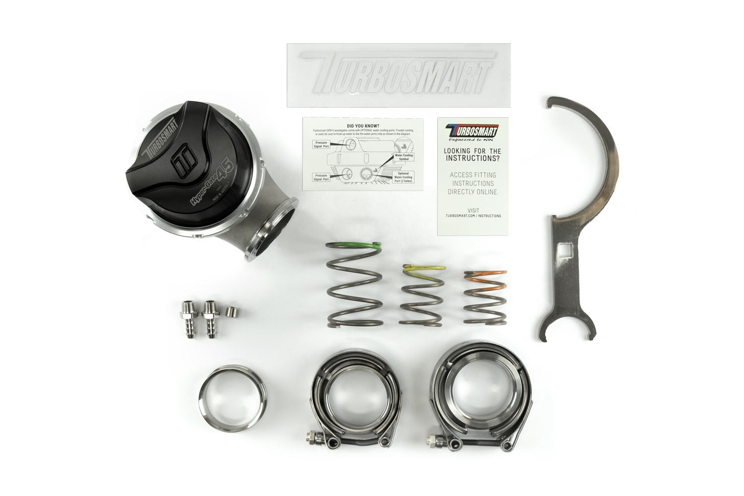 Turbosmart GenV HyperGate45 14psi External Wastegate, Black - TS-0553-1012 Turbosmart