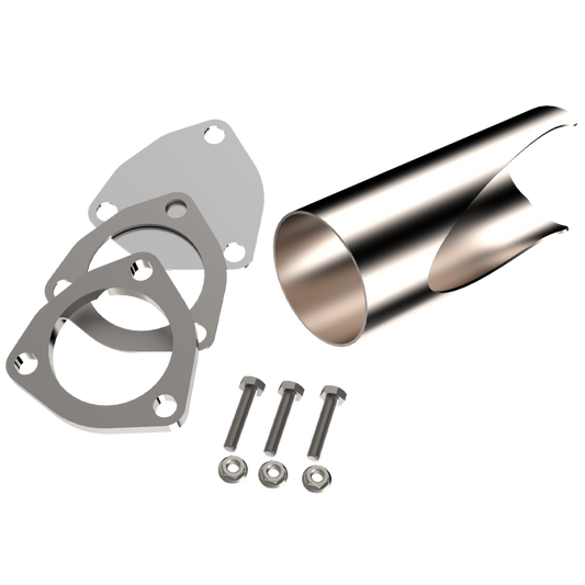 QTP 2.50 Inch Stainless Steel DIY Exhaust Cutout Pipe (Universal) - 10251 QTP