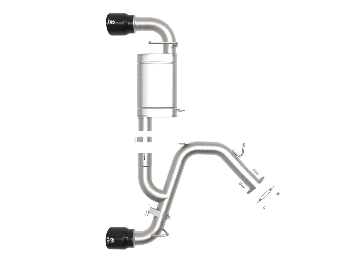 AFE Hyundai Veloster N 19-20 L4-2.0L Takeda 3 IN 304 Stainless Steel Axle-Back Exhaust System w/ Black Tip - 49-37007-B aFe