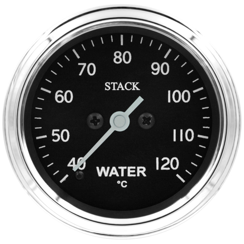 Autometer Stack 52mm 40-120 Deg C 1/8in NPTF Male Pro Stepper Motor Water Temp Gauge - Classic ST3307C
