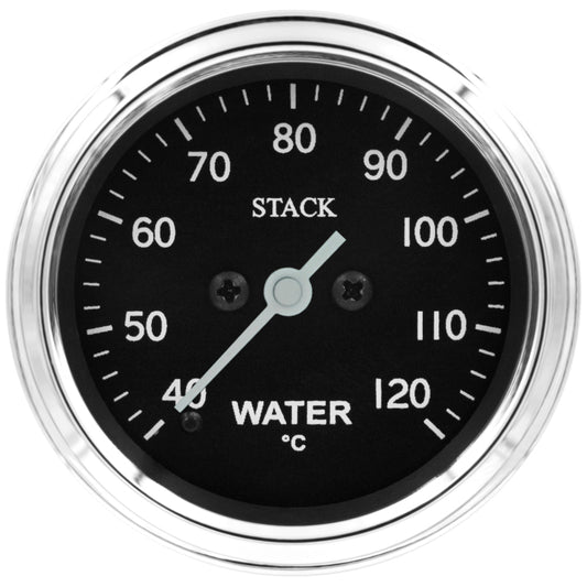 Autometer Stack 52mm 40-120 Deg C 1/8in NPTF Male Pro Stepper Motor Water Temp Gauge - Classic ST3307C