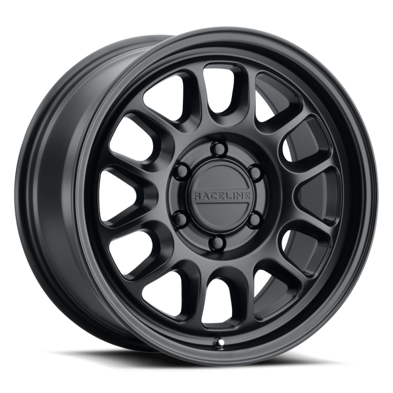 Raceline 958B Rogue 17x8.5in / 5X150 BP / 0mm Offset / 110.5mm Bore - Satin Black
