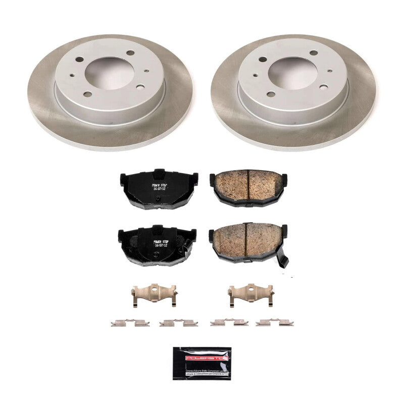 Power Stop 97-01 Hyundai Tiburon Rear Semi-Coated Rotor Kit PowerStop