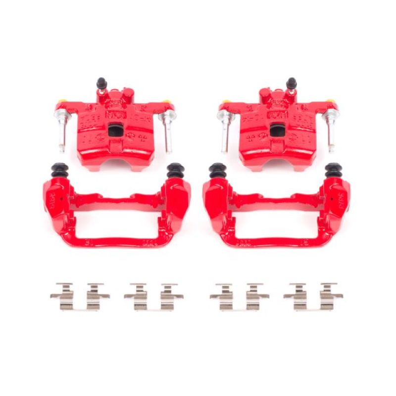 Power Stop 98-03 Subaru Forester Rear Red Calipers w/Brackets - Pair PowerStop