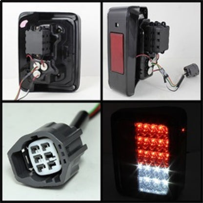 Spyder Jeep Wrangler 07-15 LED Tail Lights Smoke ALT-YD-JWA07-LED-SM SPYDER