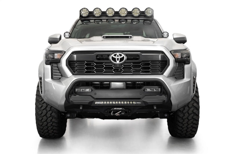 ADD 2024+ Toyota Tacoma Stealth Center Mount Winch Front Bumper w/ Top Hoop Addictive Desert Designs