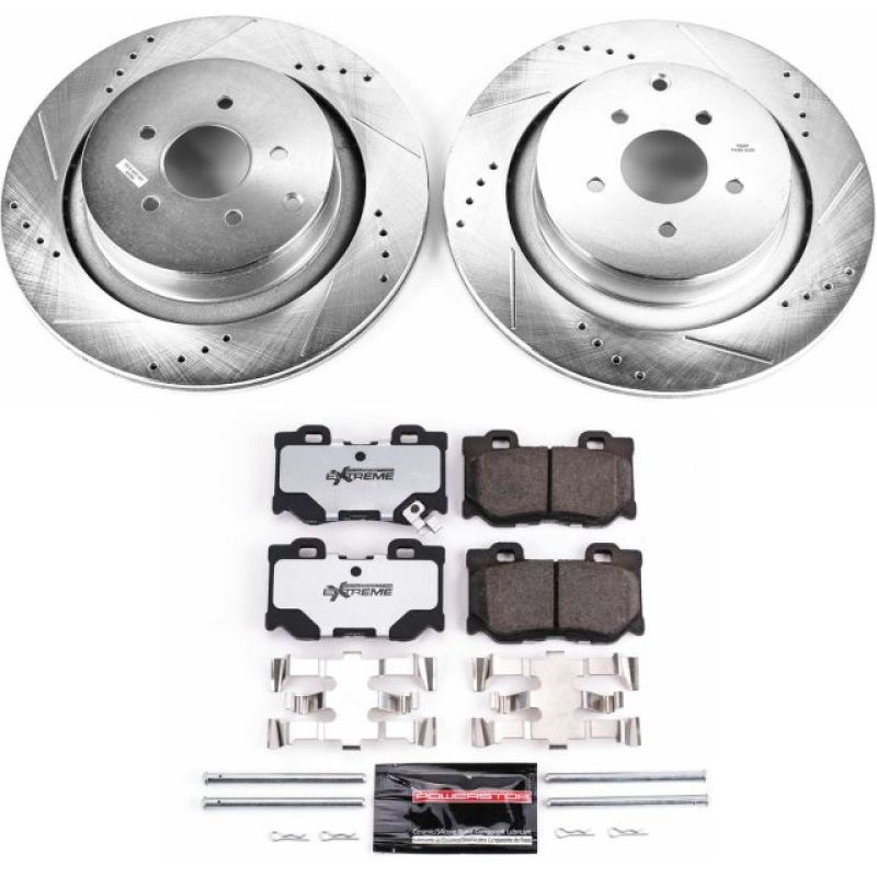 Power Stop 09-13 Infiniti FX50 Rear Z26 Street Warrior Brake Kit PowerStop