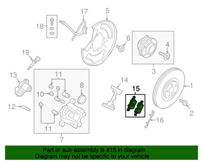 GENUINE OEM VOLVO Factory New Brake Pad Kit (32287447) X1