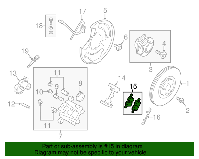 GENUINE OEM VOLVO Factory New Brake Pad Kit (32287447) X1