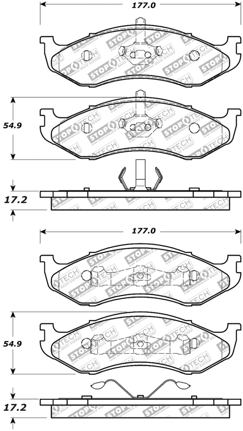 StopTech Street Disc Brake Pads - 305.04770 Stoptech