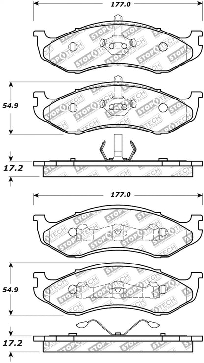 StopTech Street Disc Brake Pads - 305.04770 Stoptech