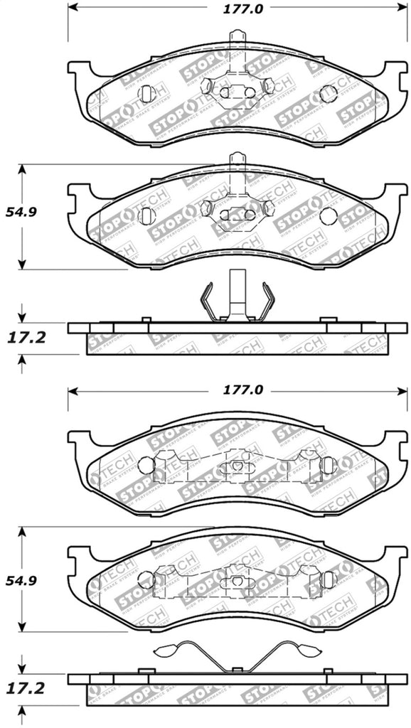 StopTech Street Disc Brake Pads - 305.04770