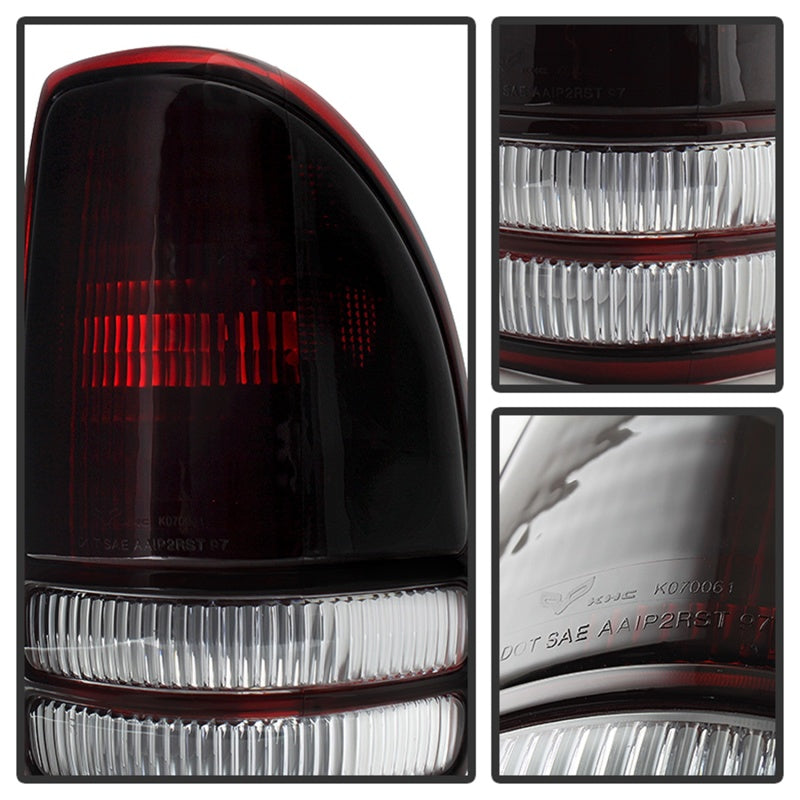 Xtune Dodge Dakota 1997-2004 OEM Style Tail Lights -Red Smoked ALT-JH-DDAK97-OE-RSM SPYDER