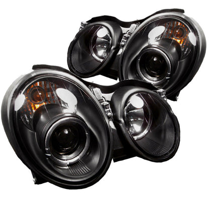 Spyder Mercedes Benz CLK 98-02 Projector Headlights Halogen Model- LED Halo Blk PRO-YD-MBCLK98-HL-BK SPYDER