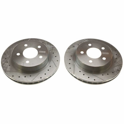Power Stop 84-86 Ford Mustang Rear Evolution Drilled & Slotted Rotors - Pair PowerStop