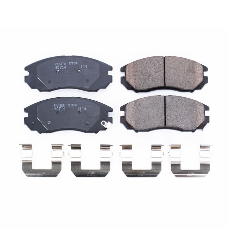 Power Stop 04-08 Hyundai Tiburon Front Z17 Evolution Ceramic Brake Pads w/Hardware PowerStop