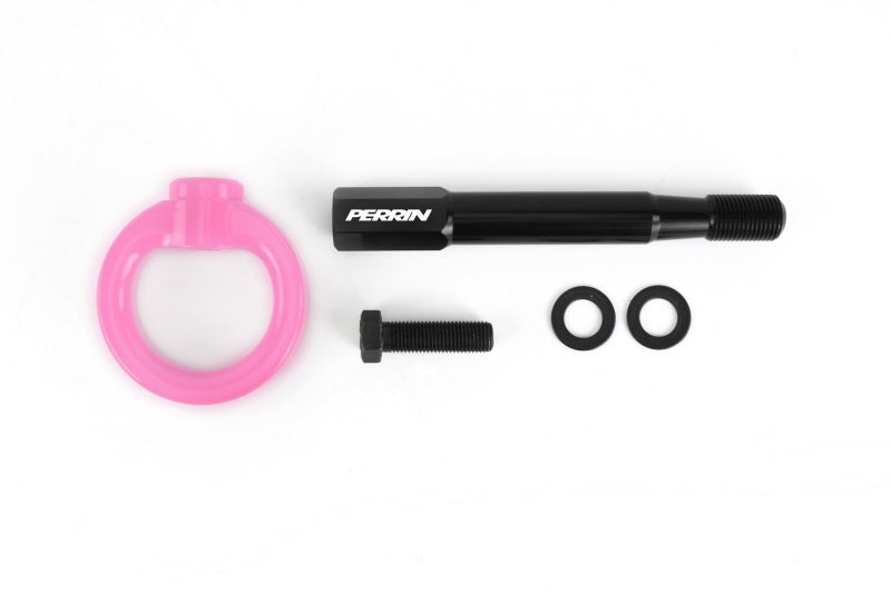 Perrin 15-19 Subaru WRX/STI Tow Hook Kit (Rear) - Hyper Pink Perrin Performance