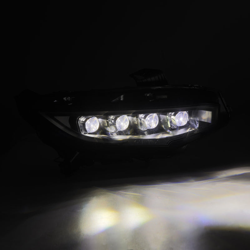 AlphaRex 880491 16-21 Honda Civic NOVA-Series LED Proj Headlights Blk w/Activation Light & Seq.Sig / SB DRL